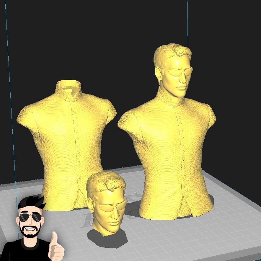 NEO MATRIX - KEANU REEVES - BUST 3D print model_3
