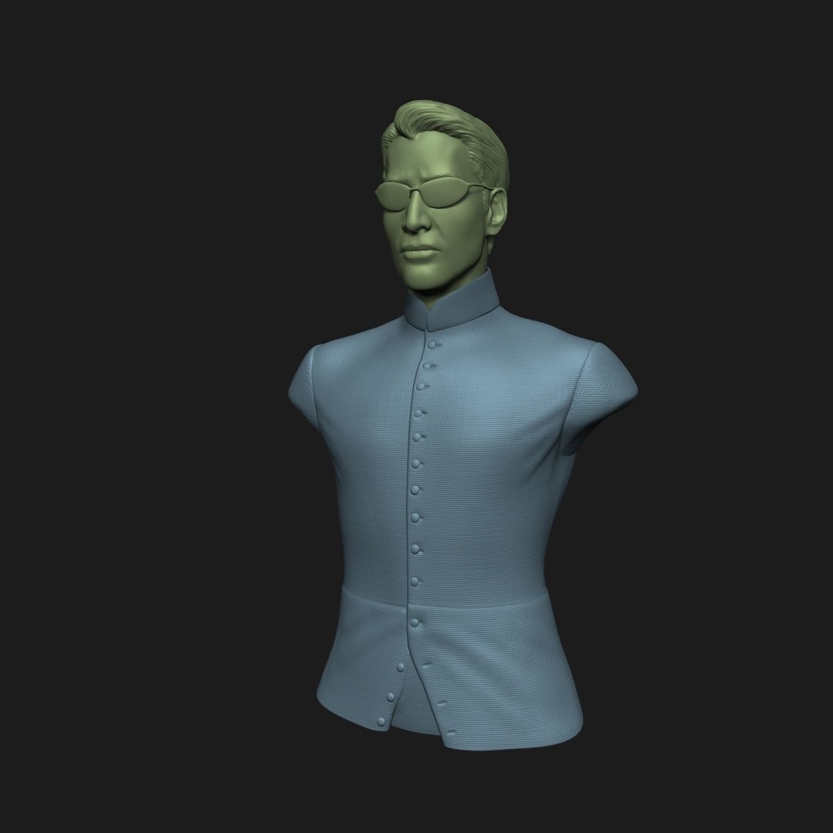 NEO MATRIX - KEANU REEVES - BUST 3D print model_10