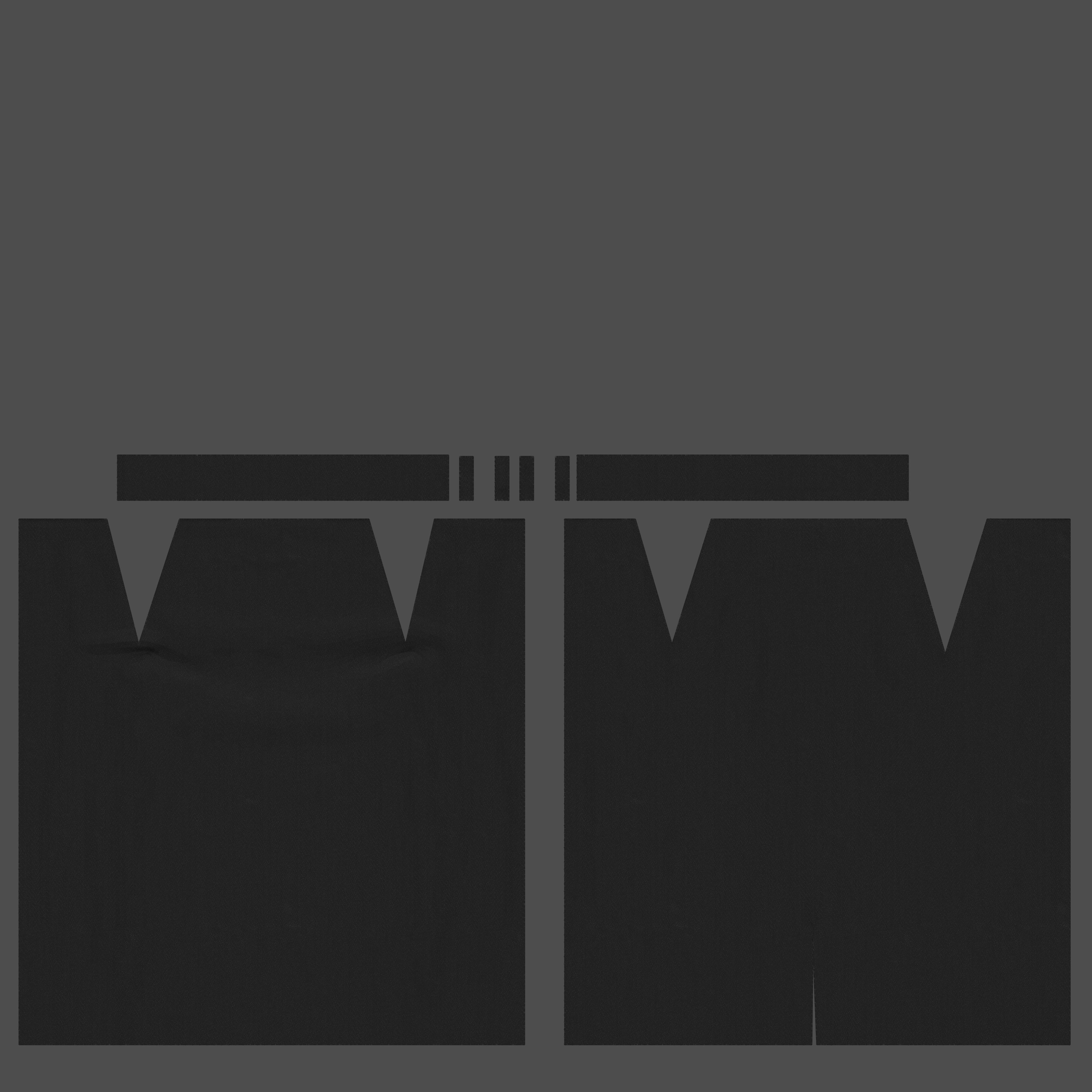 Female Black Formal Short Pencil Skirt With Belt Low-poly 3D model_10