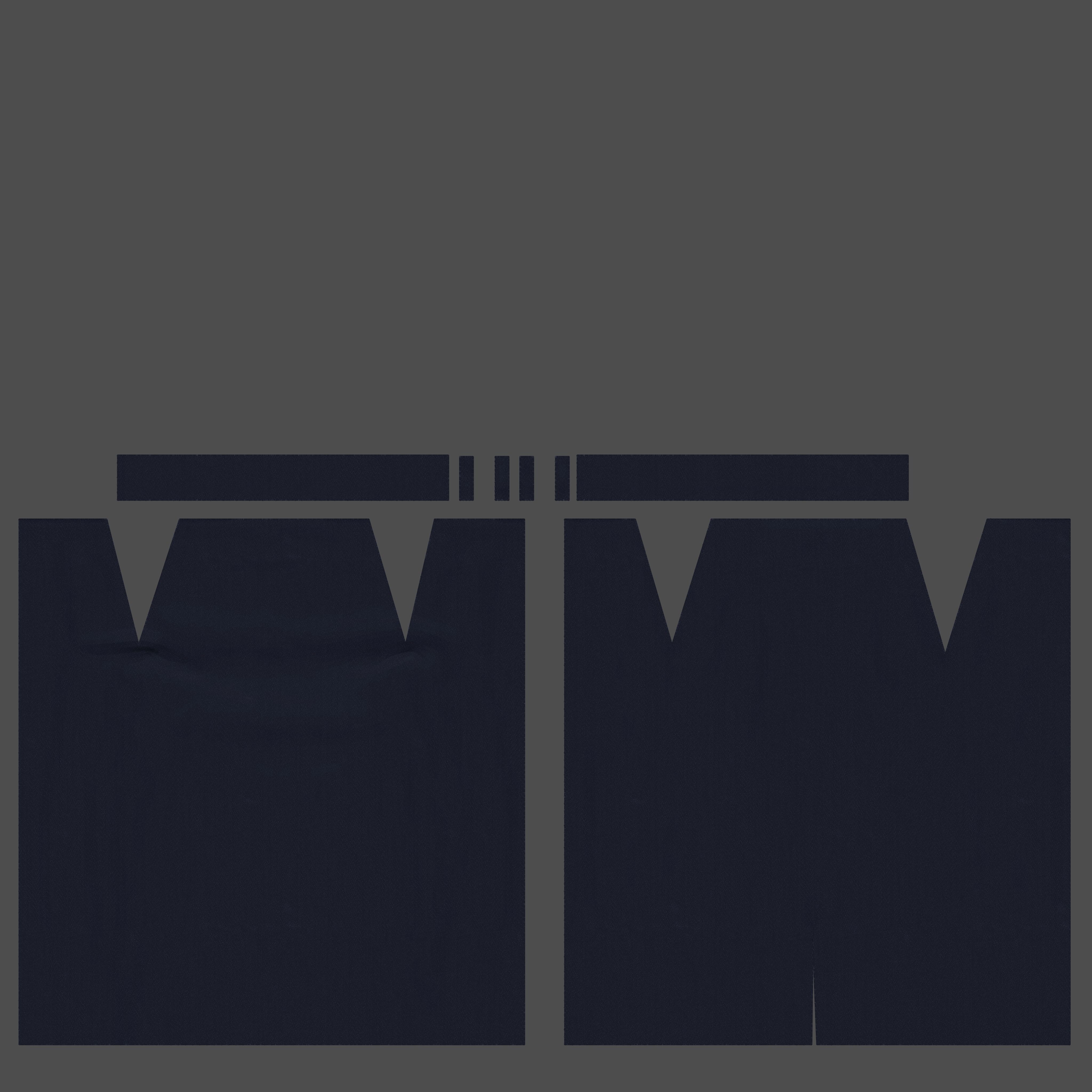 Female Black Formal Short Pencil Skirt With Belt Low-poly 3D model_9