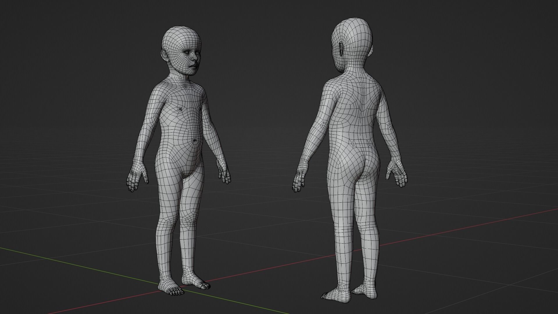 A Young Boy Low-poly 3D model_13
