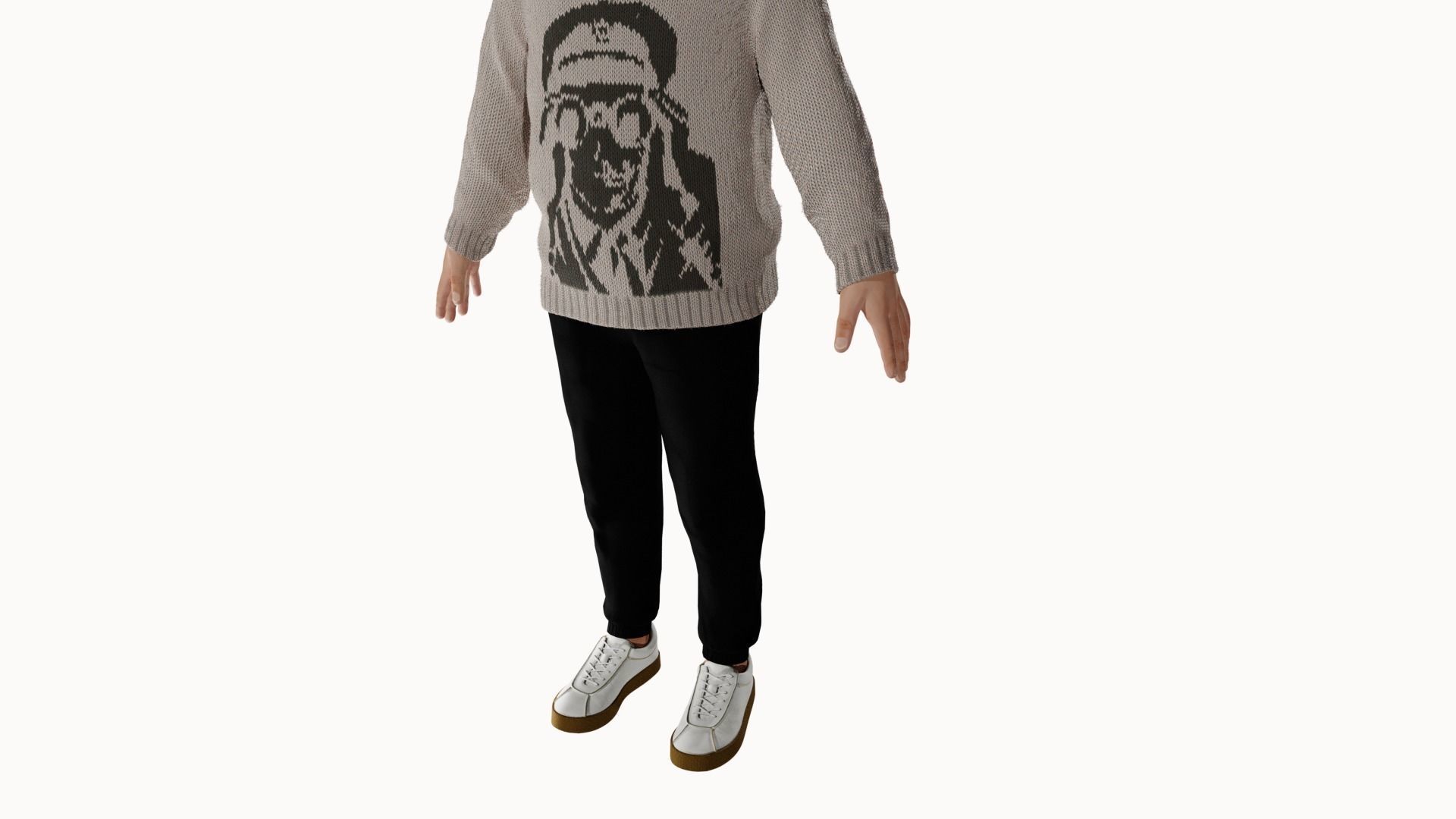 A Young Boy Low-poly 3D model_5