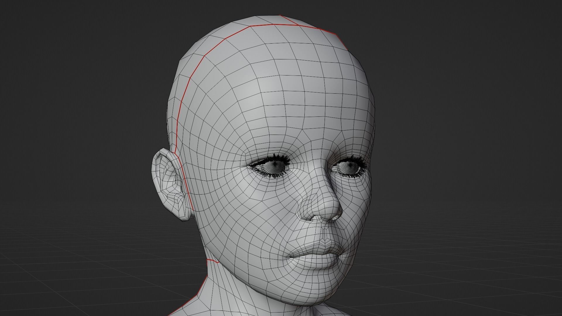 A Young Boy Low-poly 3D model_14