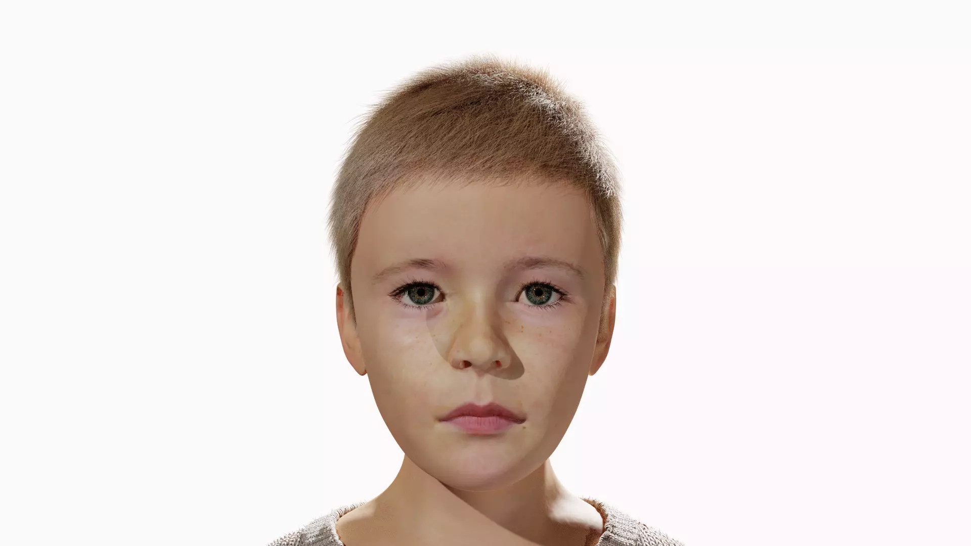 A Young Boy Low-poly 3D model_0
