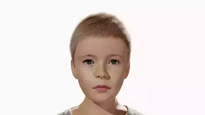 A Young Boy Low-poly 3D model