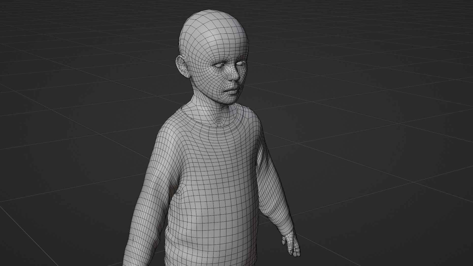 A Young Boy Low-poly 3D model_11