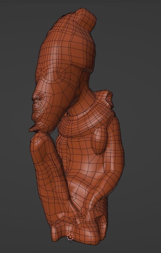 NOK SCULPTURE  Low-poly 3D model_5