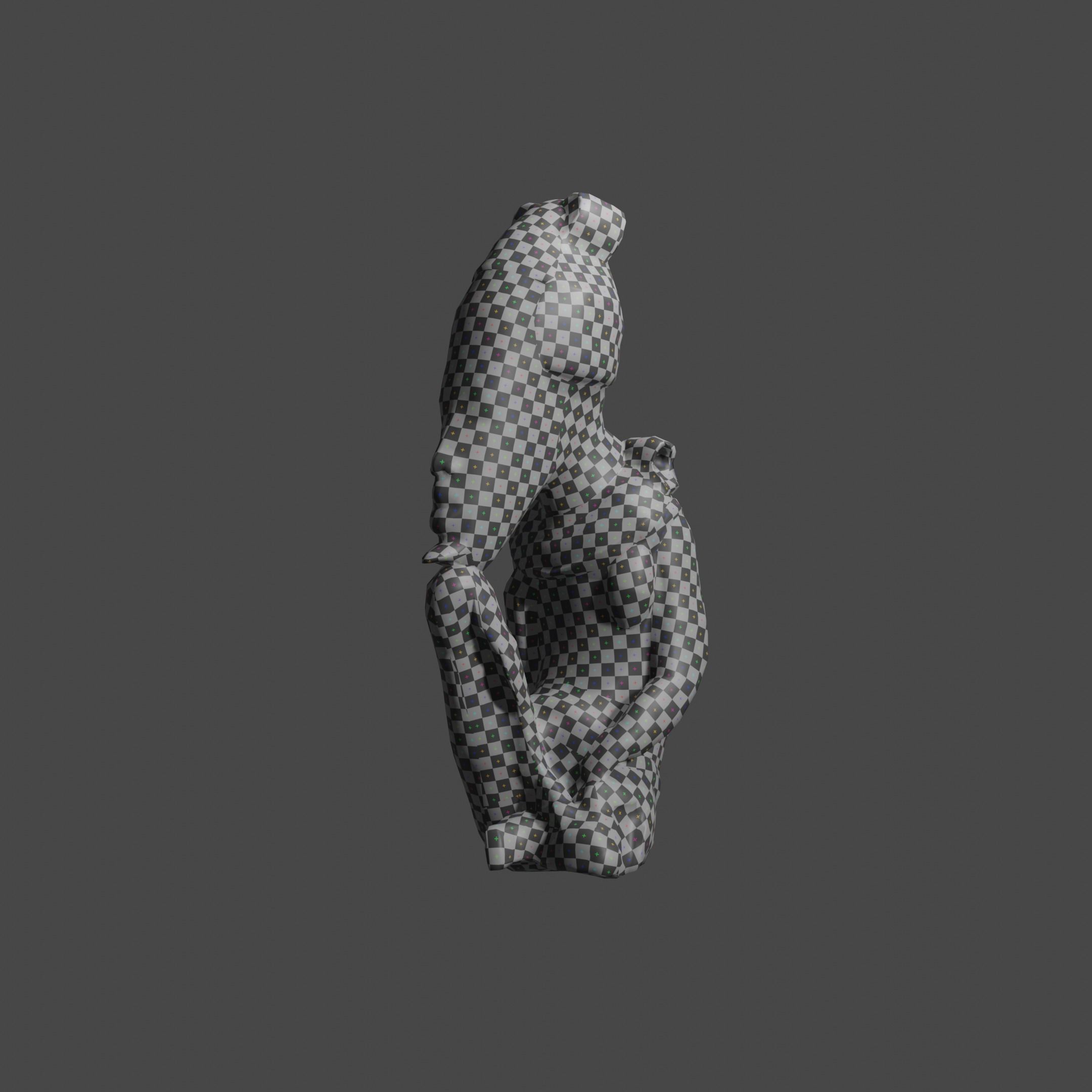 NOK SCULPTURE  Low-poly 3D model_3