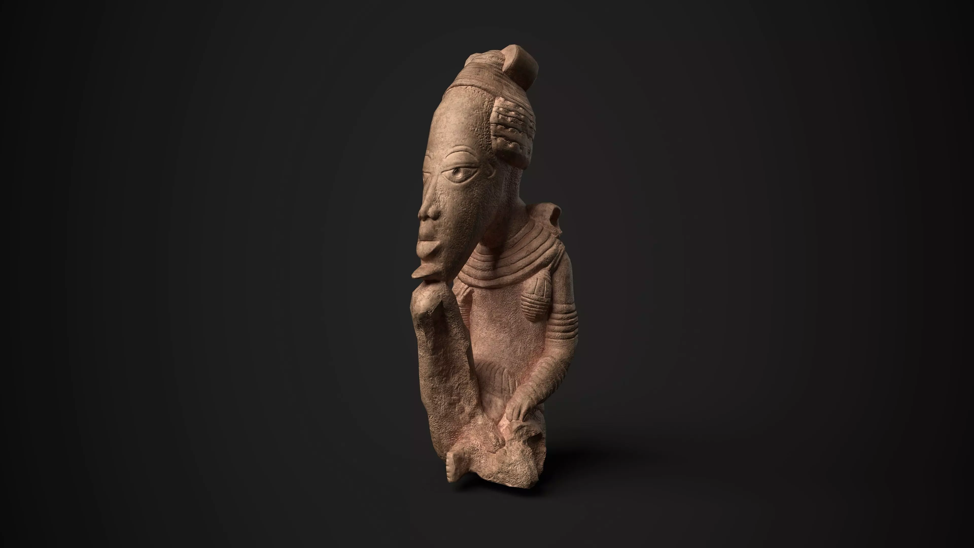 NOK SCULPTURE  Low-poly 3D model_0