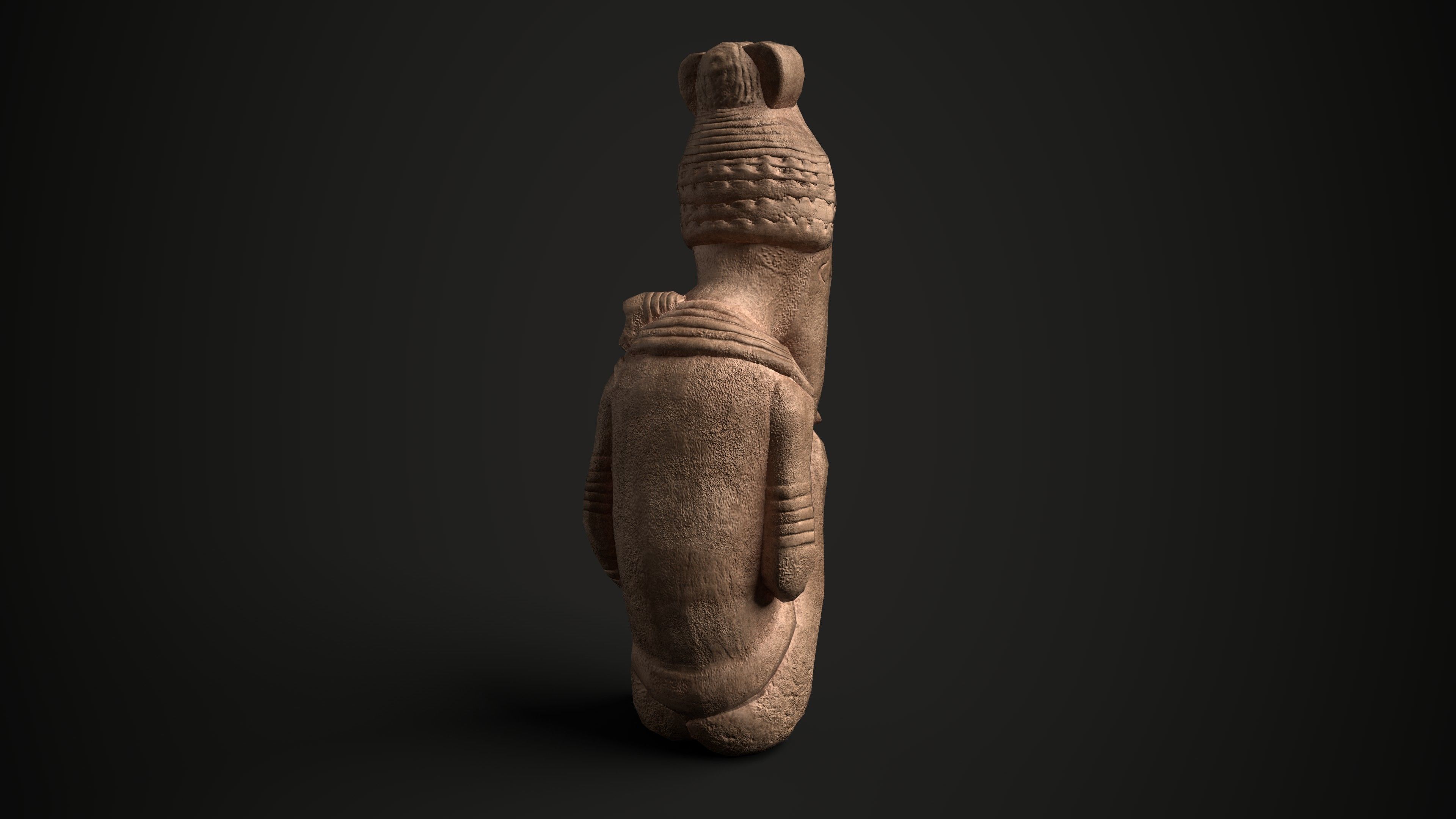 NOK SCULPTURE  Low-poly 3D model_2