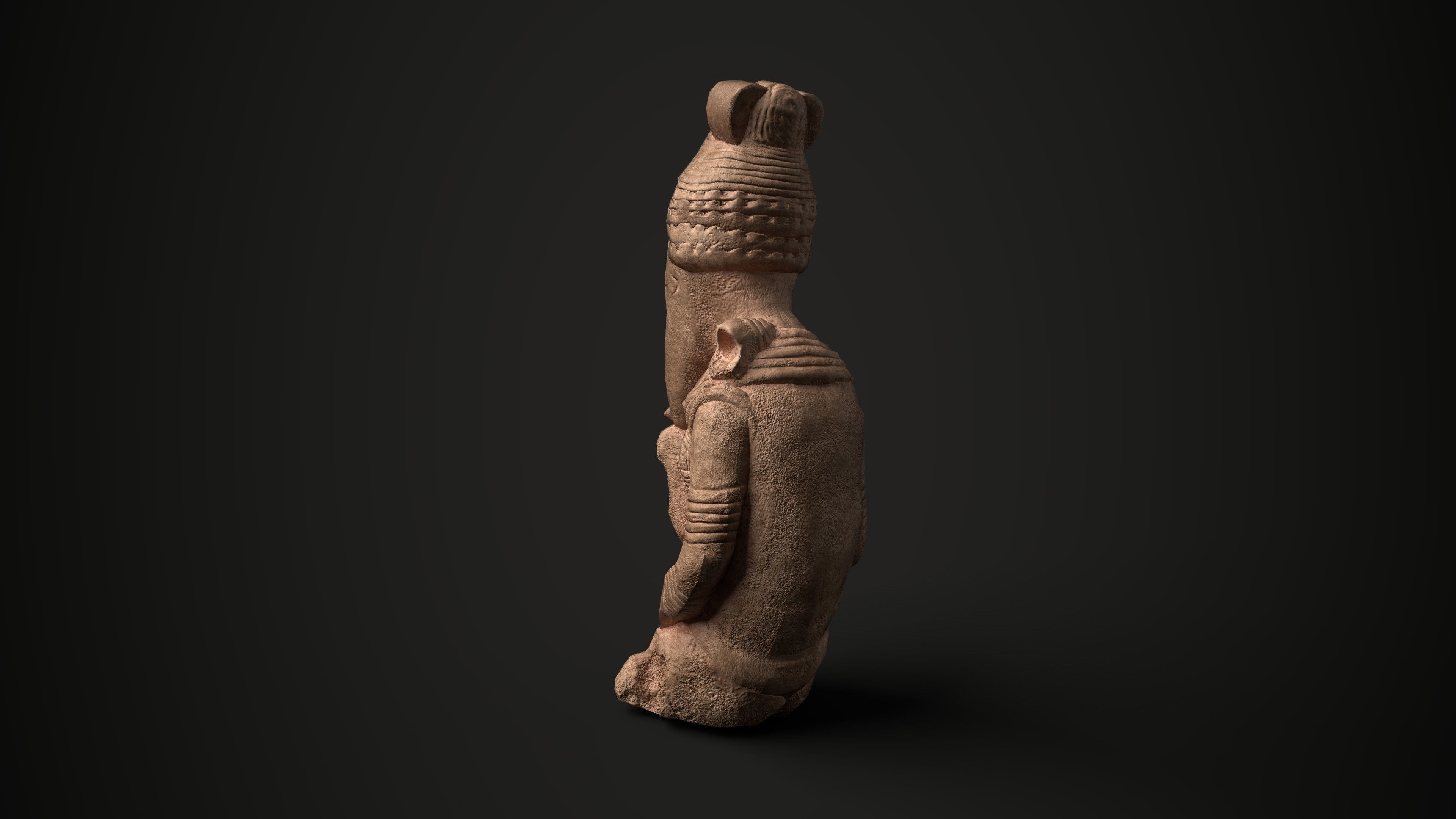 NOK SCULPTURE  Low-poly 3D model_4