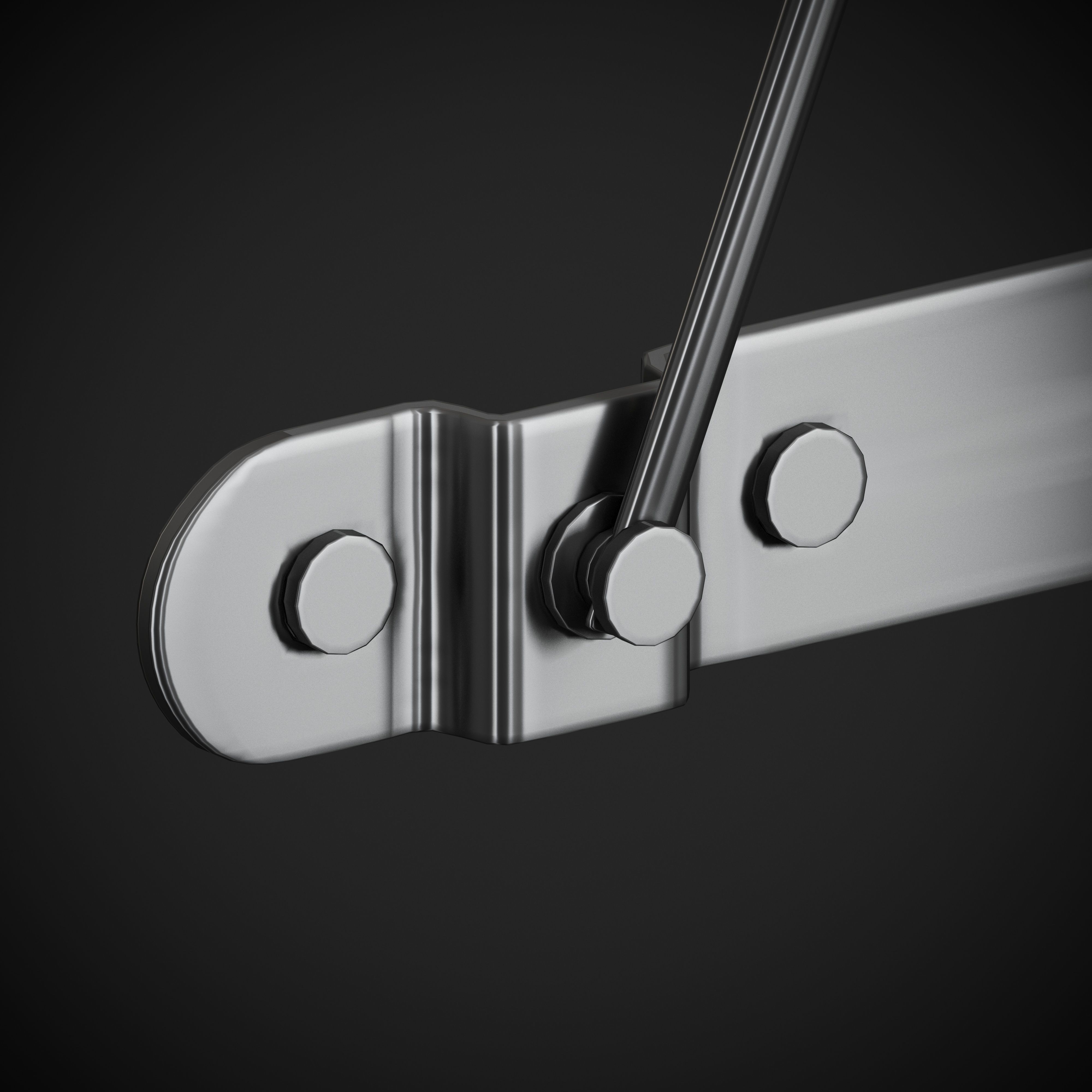 Bed mechanism Low-poly 3D model_8