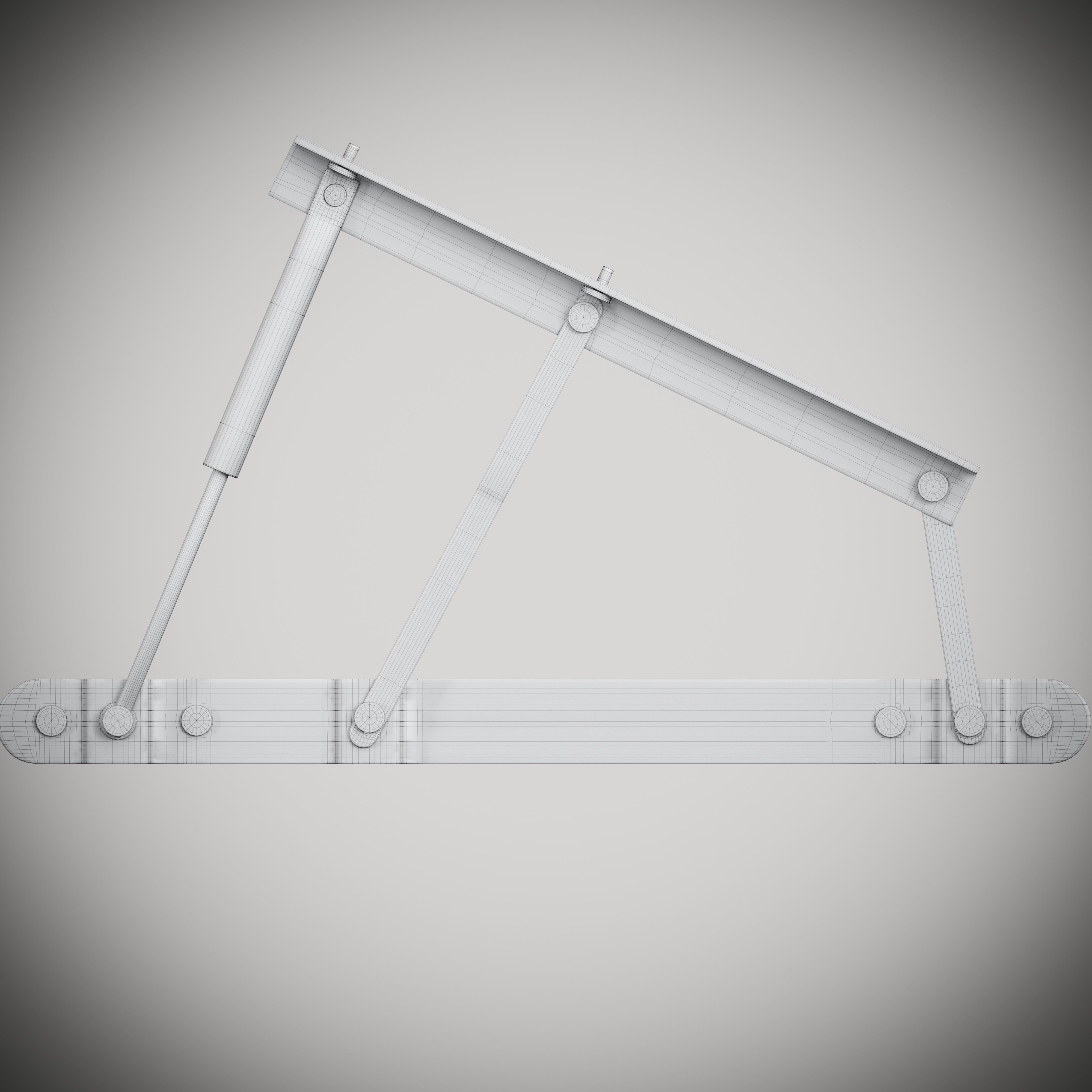 Bed mechanism Low-poly 3D model_5