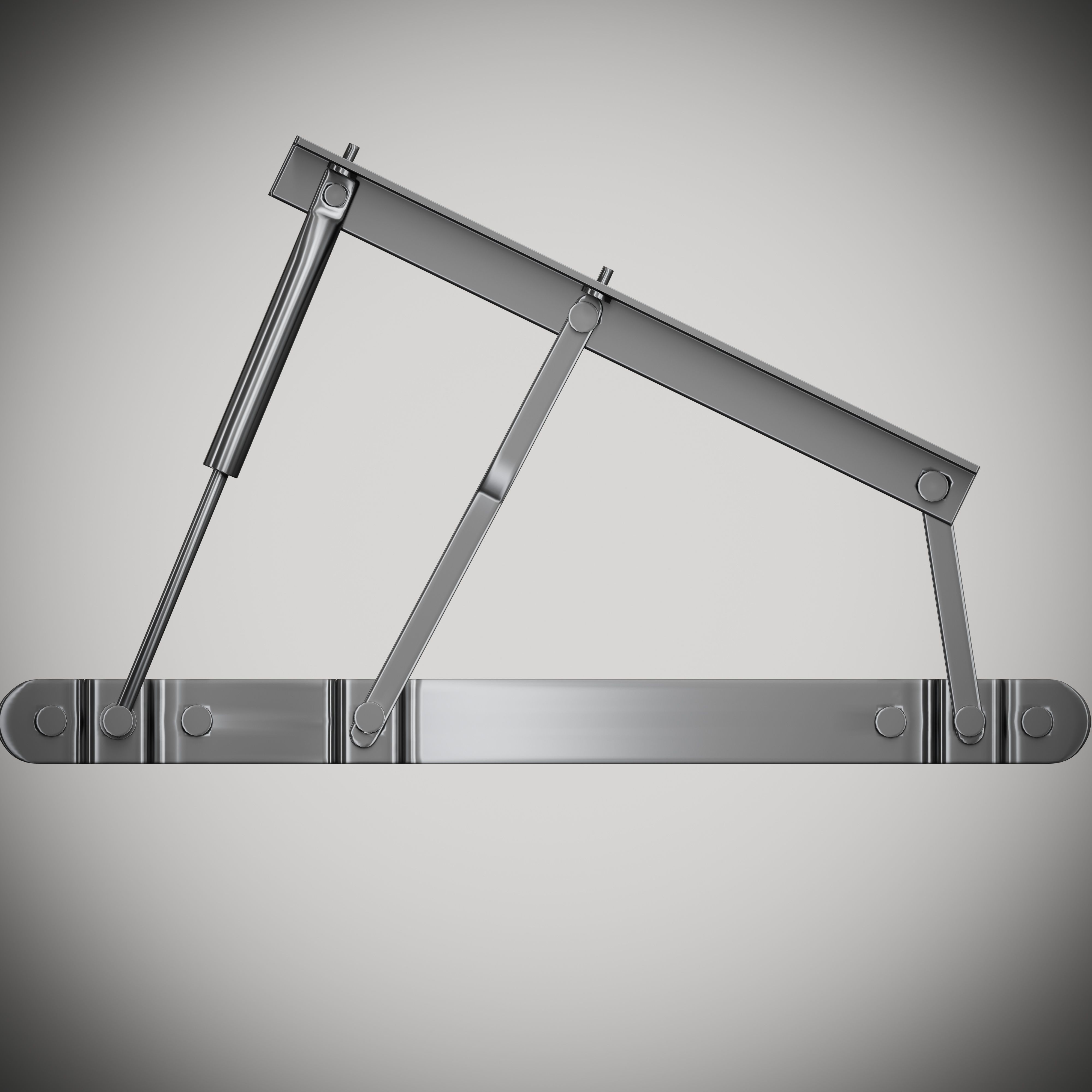 Bed mechanism Low-poly 3D model_4