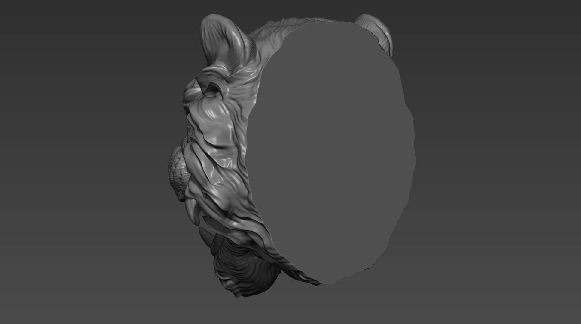 Tiger head in Japanese style 3D print model_14