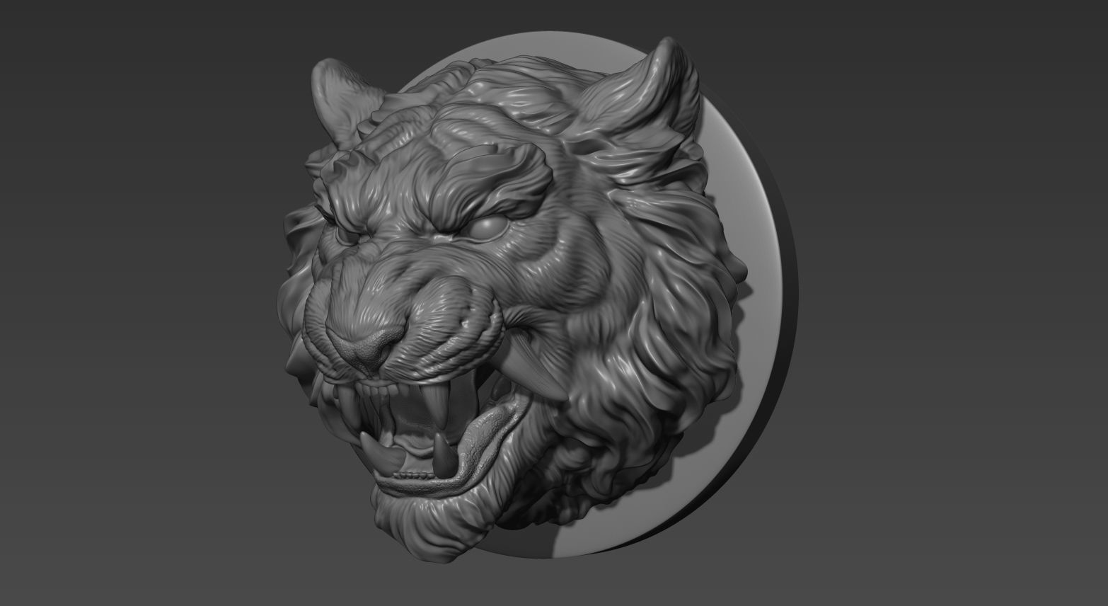 Tiger head in Japanese style 3D print model_2
