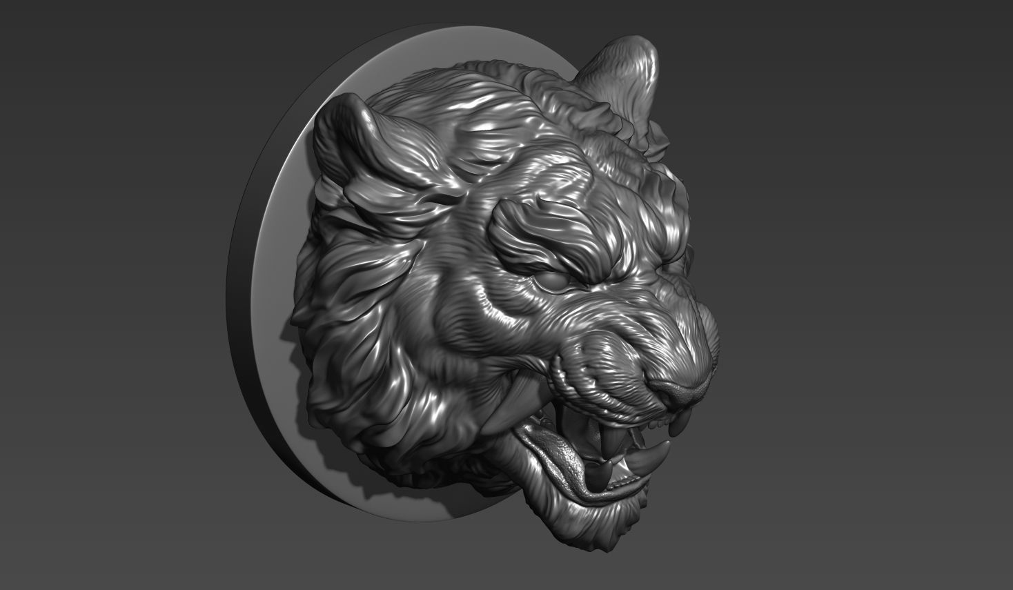 Tiger head in Japanese style 3D print model_13