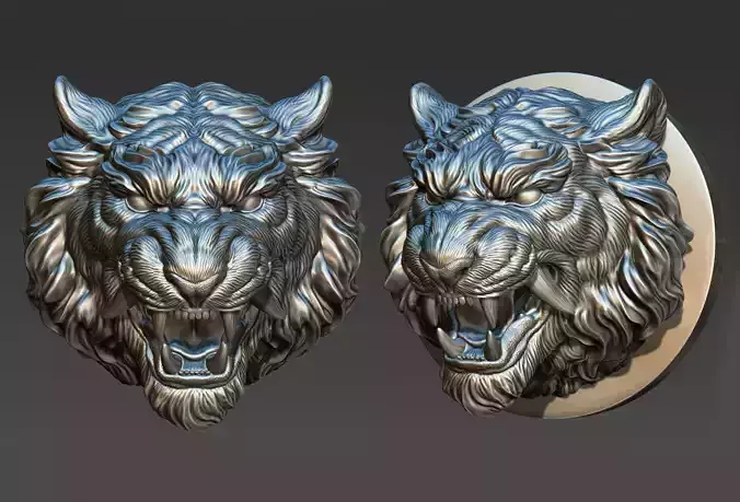 Tiger head in Japanese style 3D print model