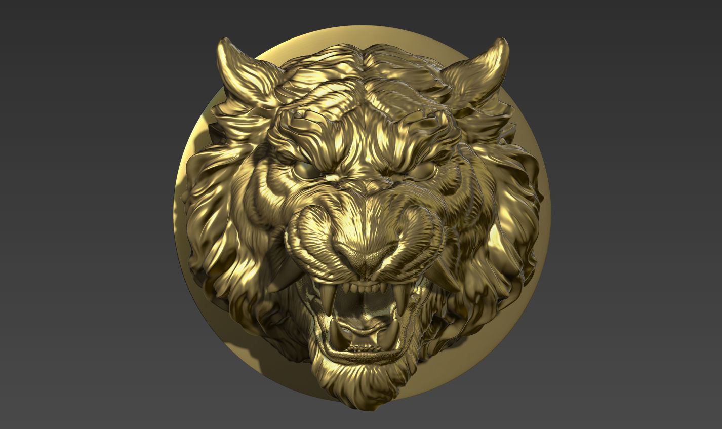 Tiger head in Japanese style 3D print model_15