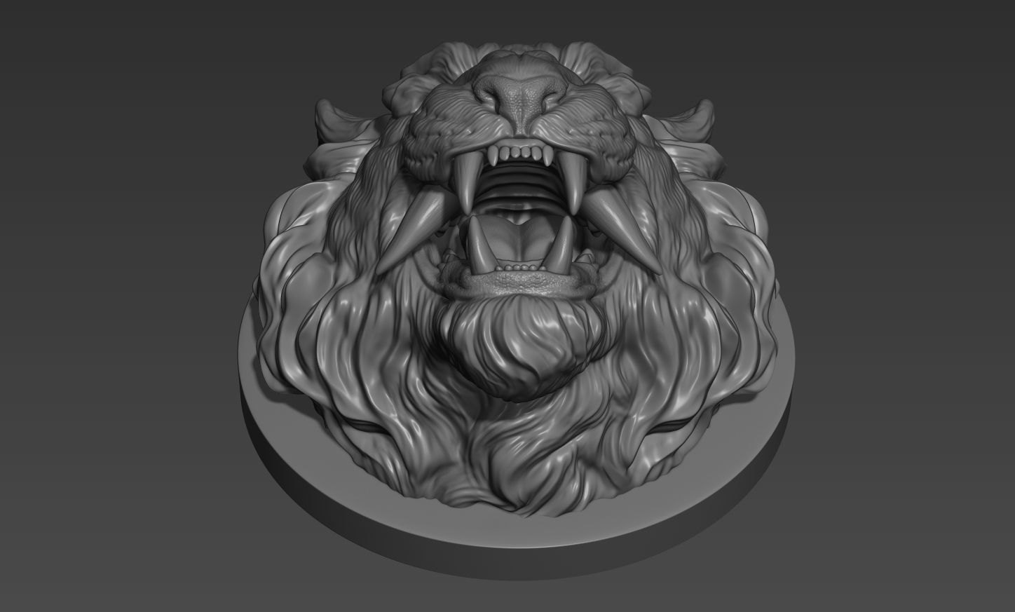 Tiger head in Japanese style 3D print model_6