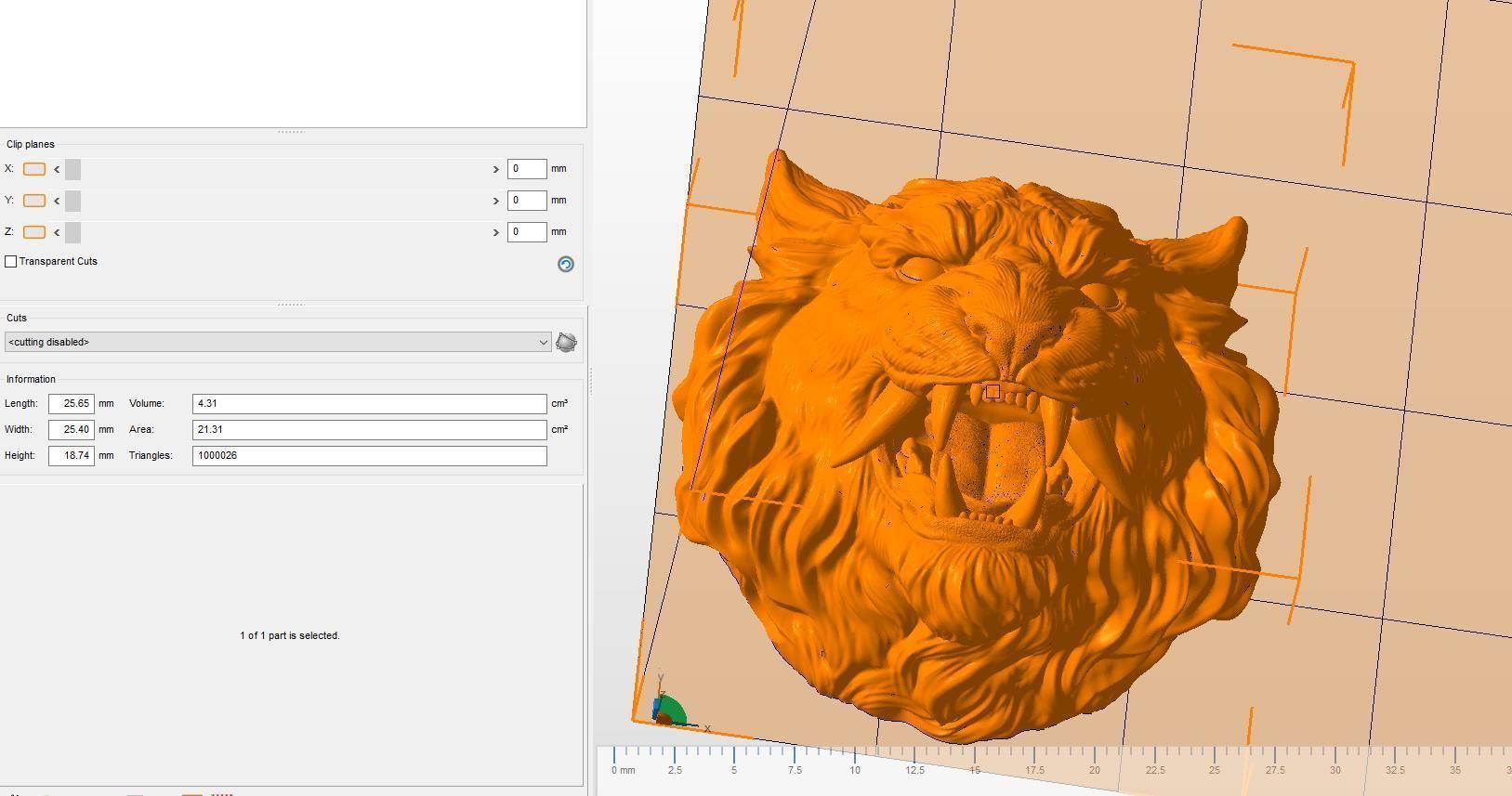Tiger head in Japanese style 3D print model_23