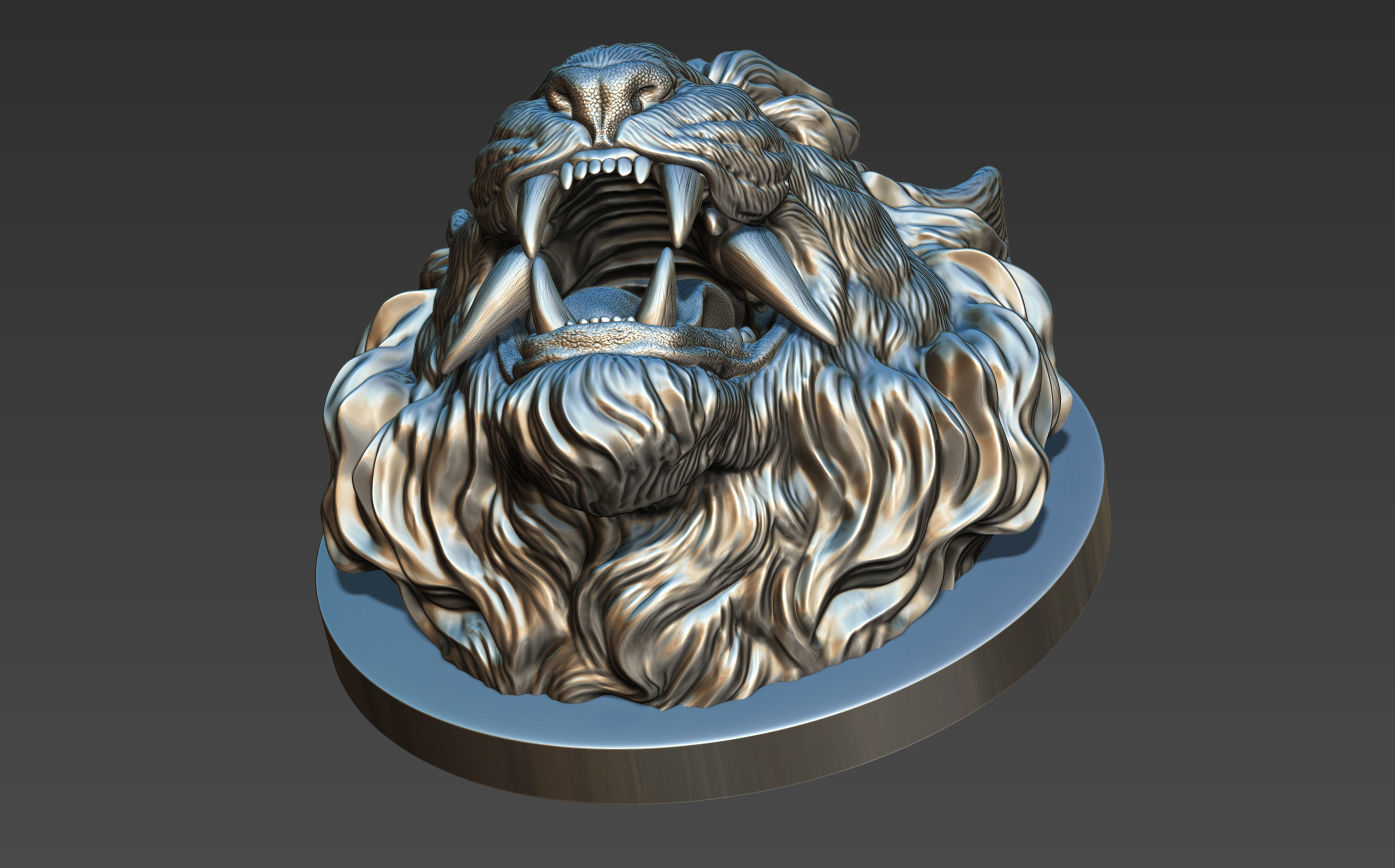 Tiger head in Japanese style 3D print model_18