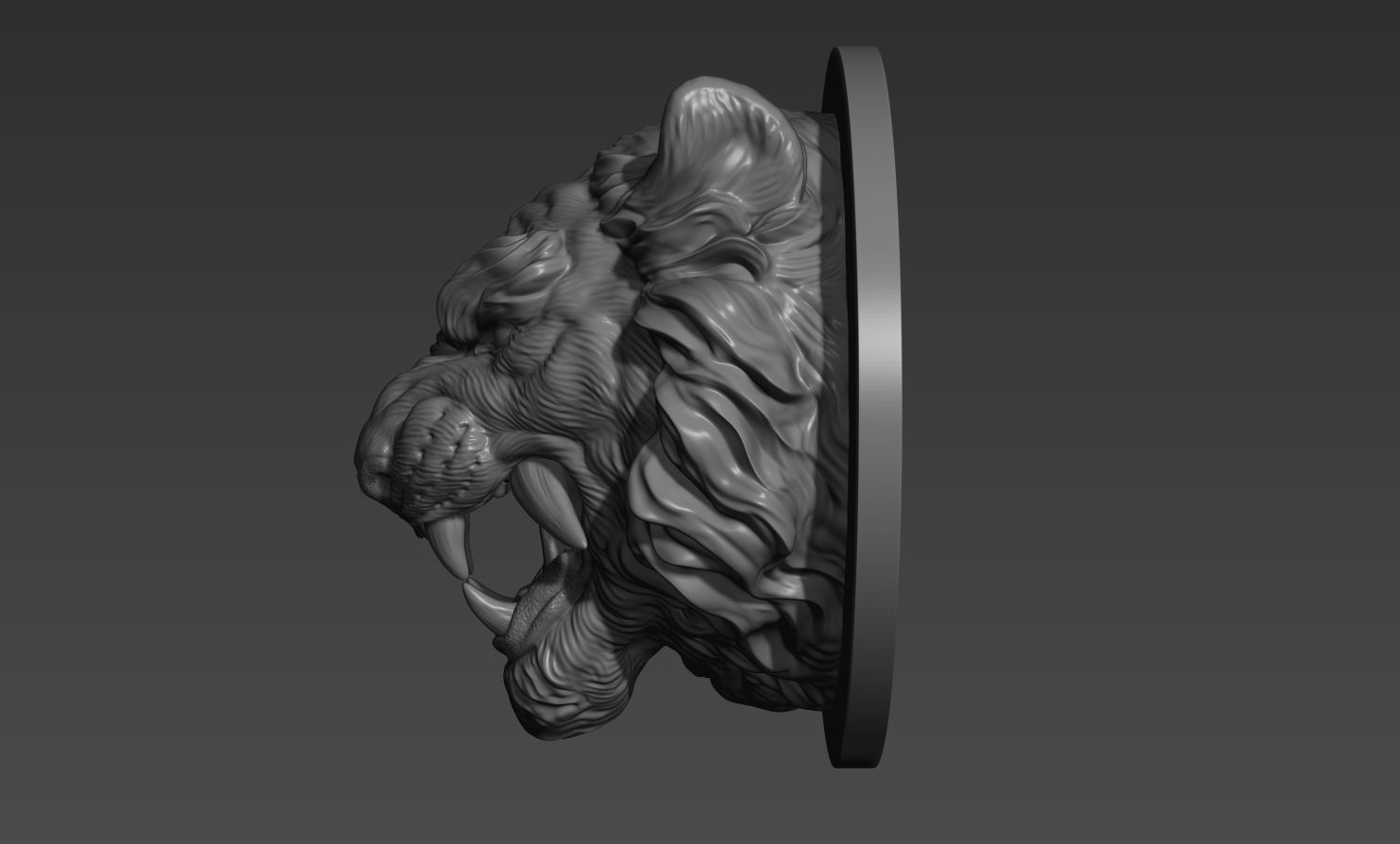 Tiger head in Japanese style 3D print model_3