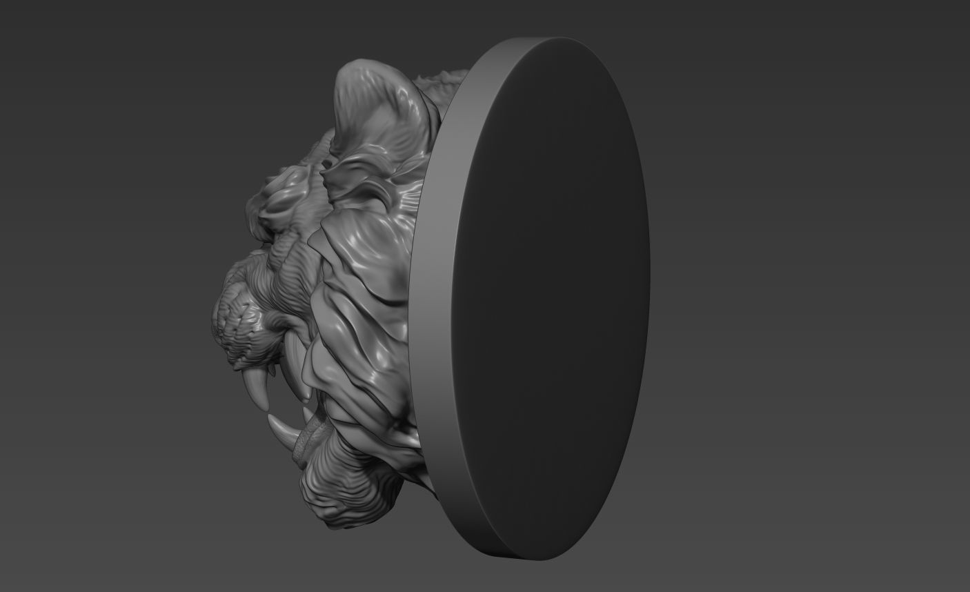 Tiger head in Japanese style 3D print model_5