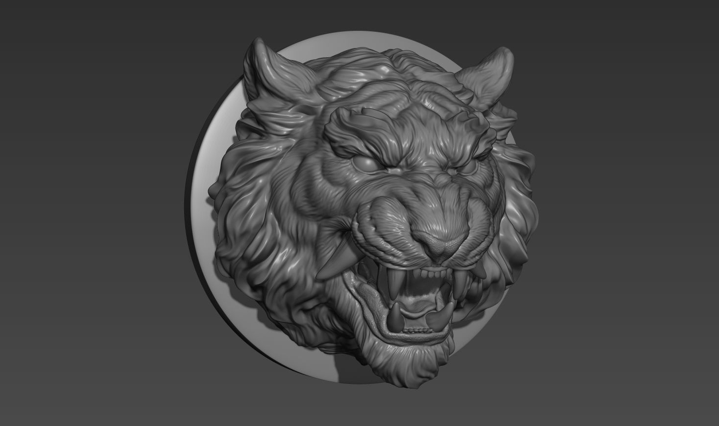 Tiger head in Japanese style 3D print model_1