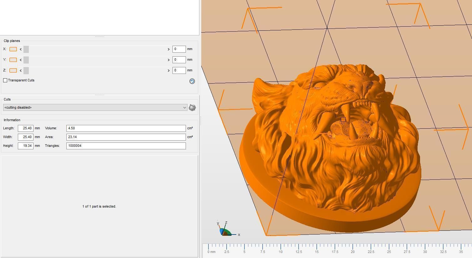 Tiger head in Japanese style 3D print model_24
