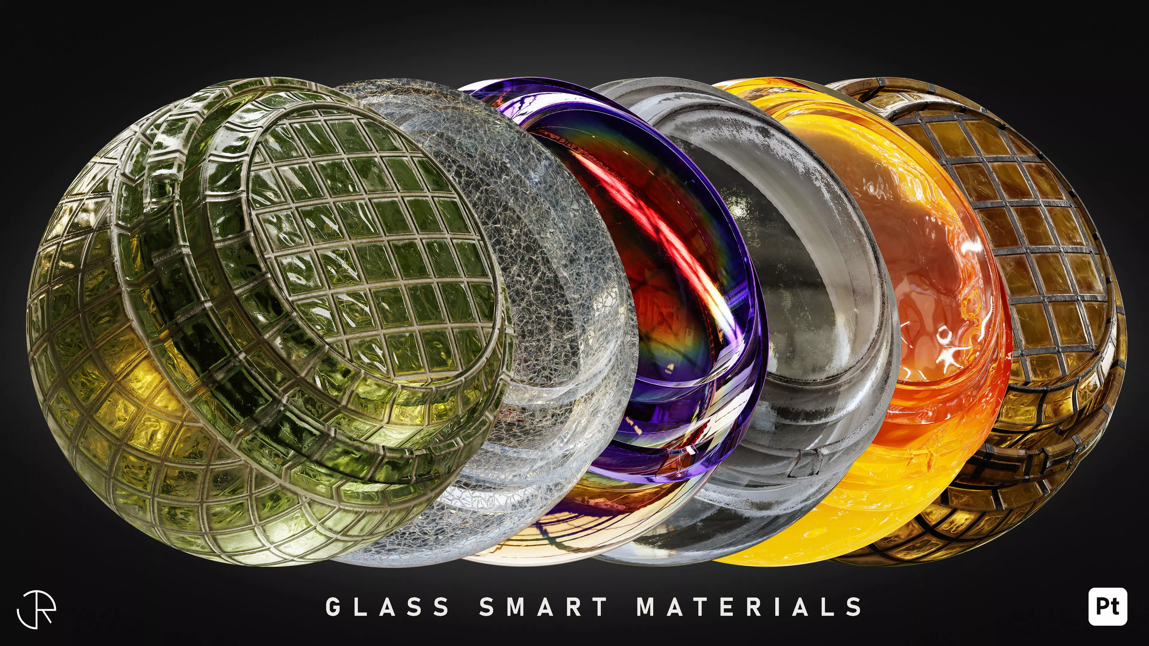 Glass Smart Materials for Substance 3D Painter Texture