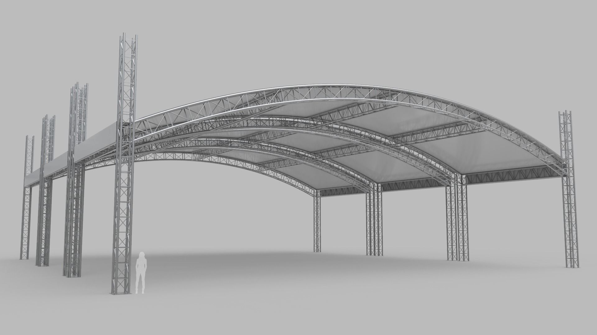 Giant Truss Arch Tent 3D model_6