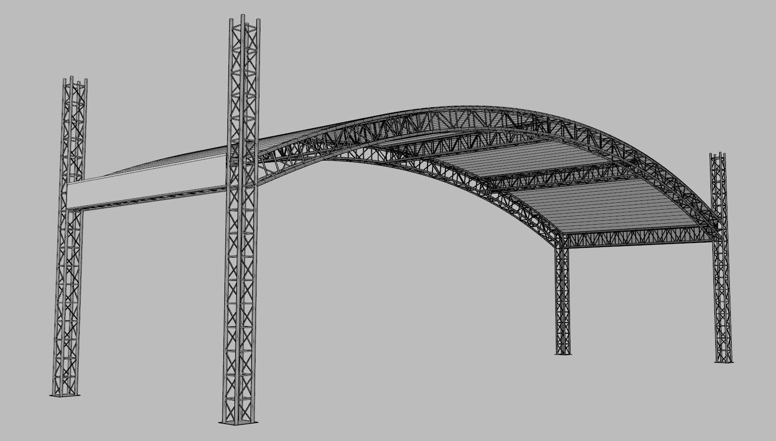 Giant Truss Arch Tent 3D model_7