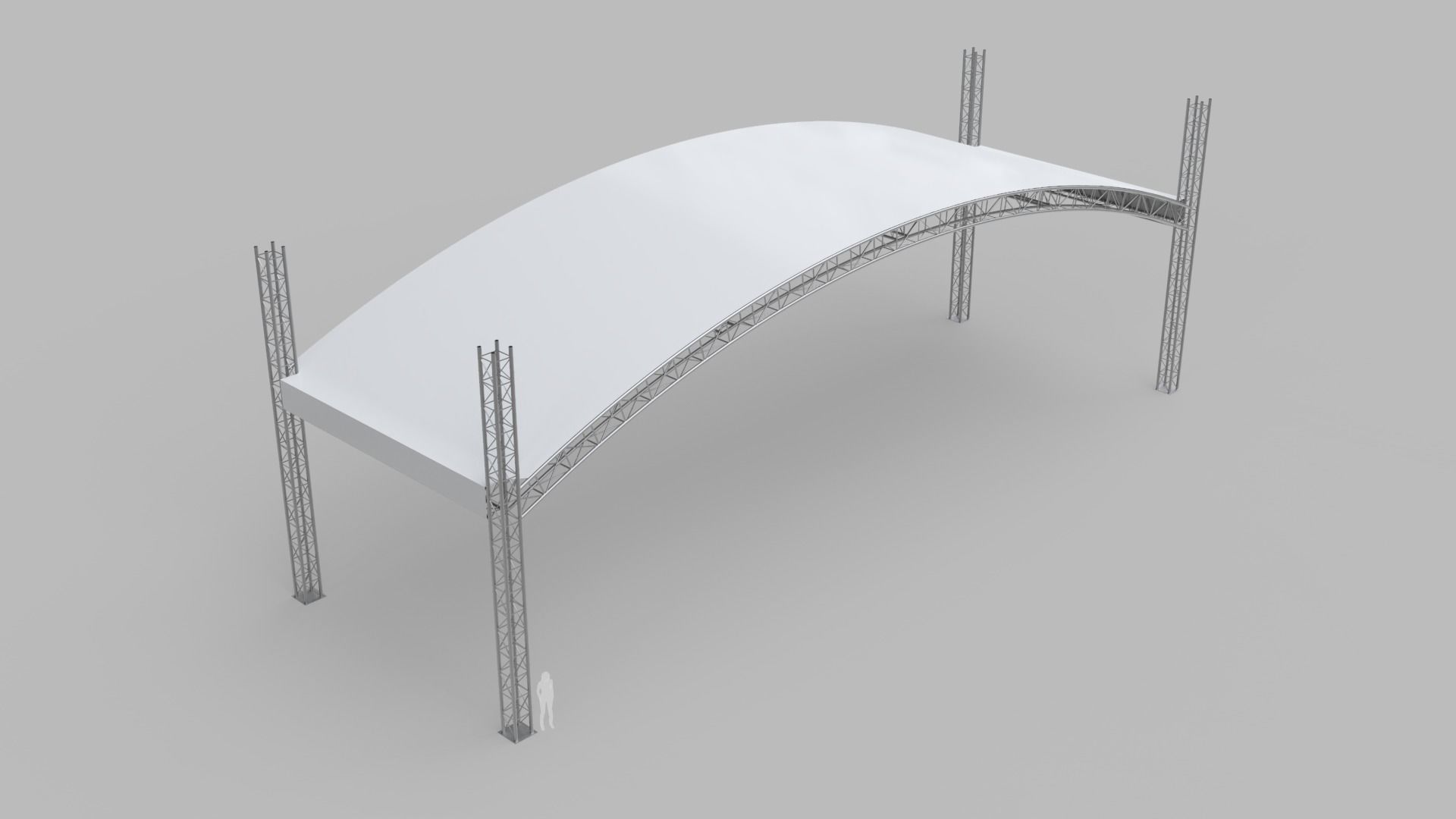 Giant Truss Arch Tent 3D model_4