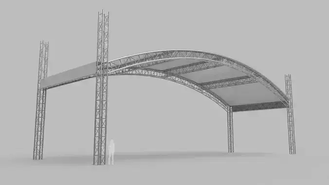 Giant Truss Arch Tent 3D model