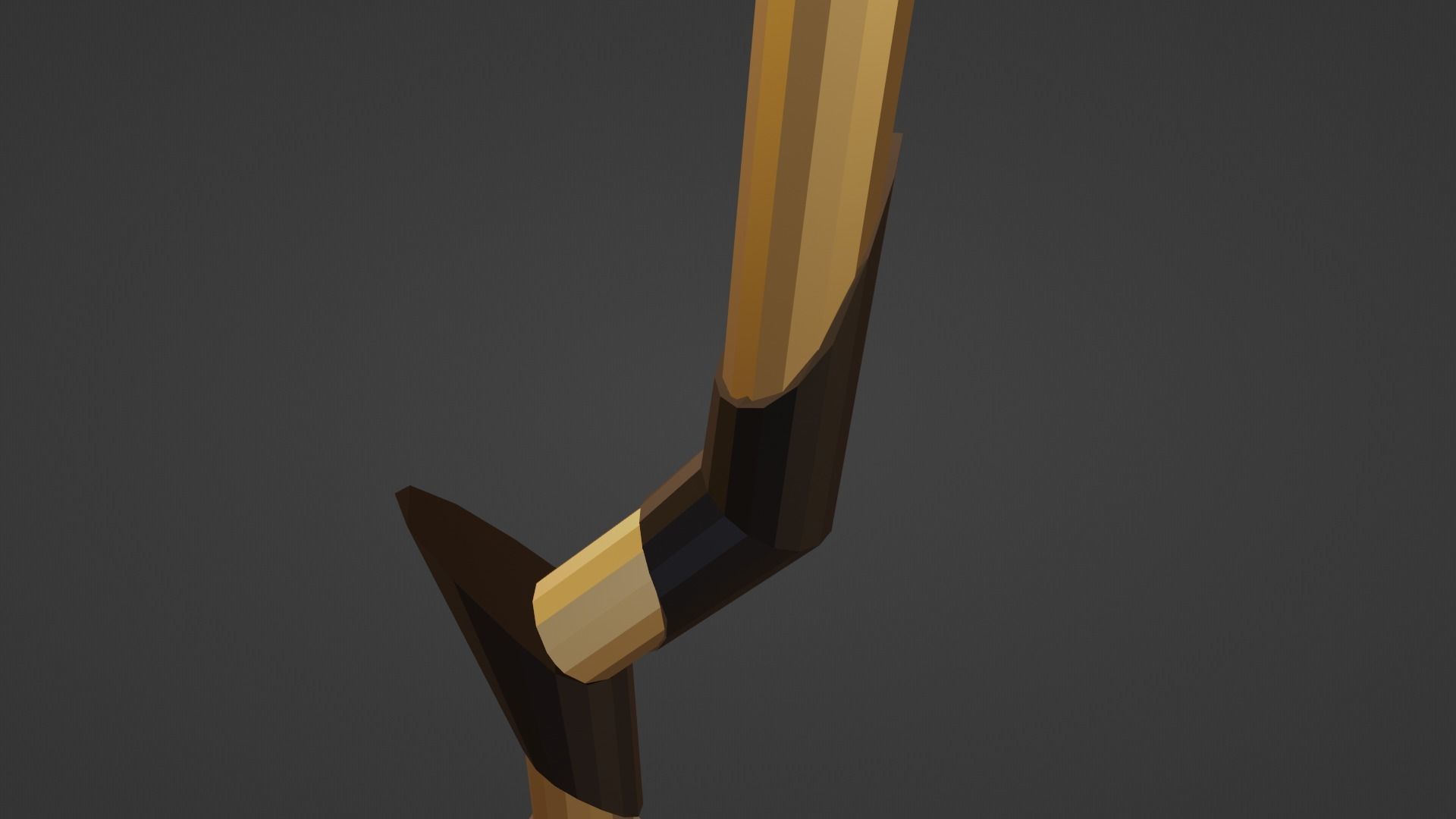 stylized golden fantasy axe  Free low-poly 3D model_11