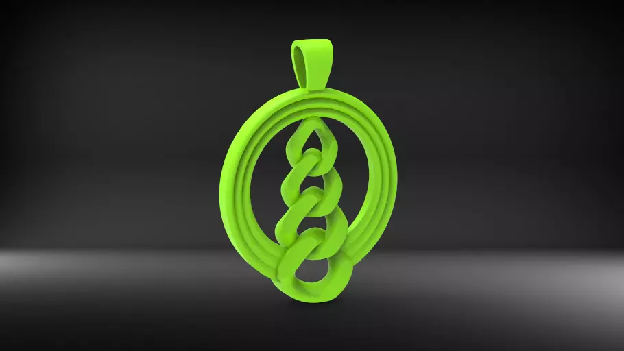 necklace cuban 3D print model_0