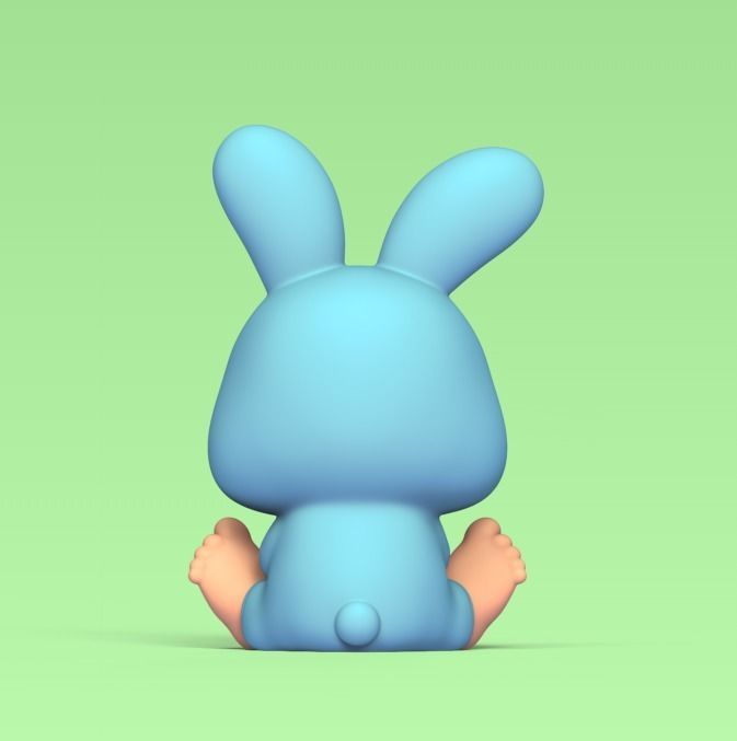Girl Bunny Clothes 3D print model_3