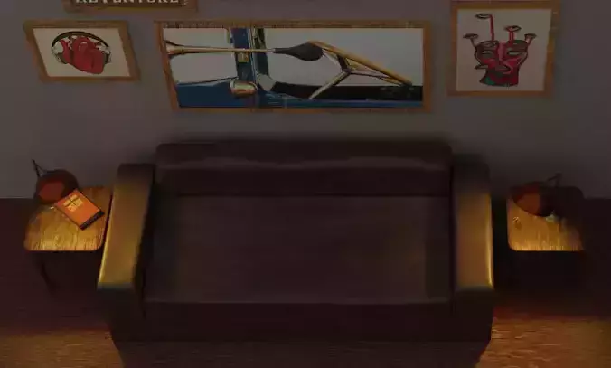 old vintage armchair 3D print model