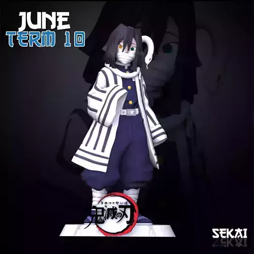 Obanai Iguro Sculpture Sekai 3D Models Ready for 3D printing