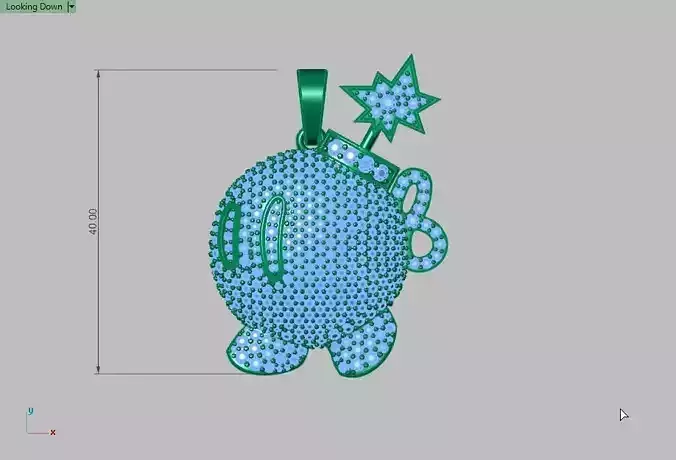 Bomberman Diamond Pendant