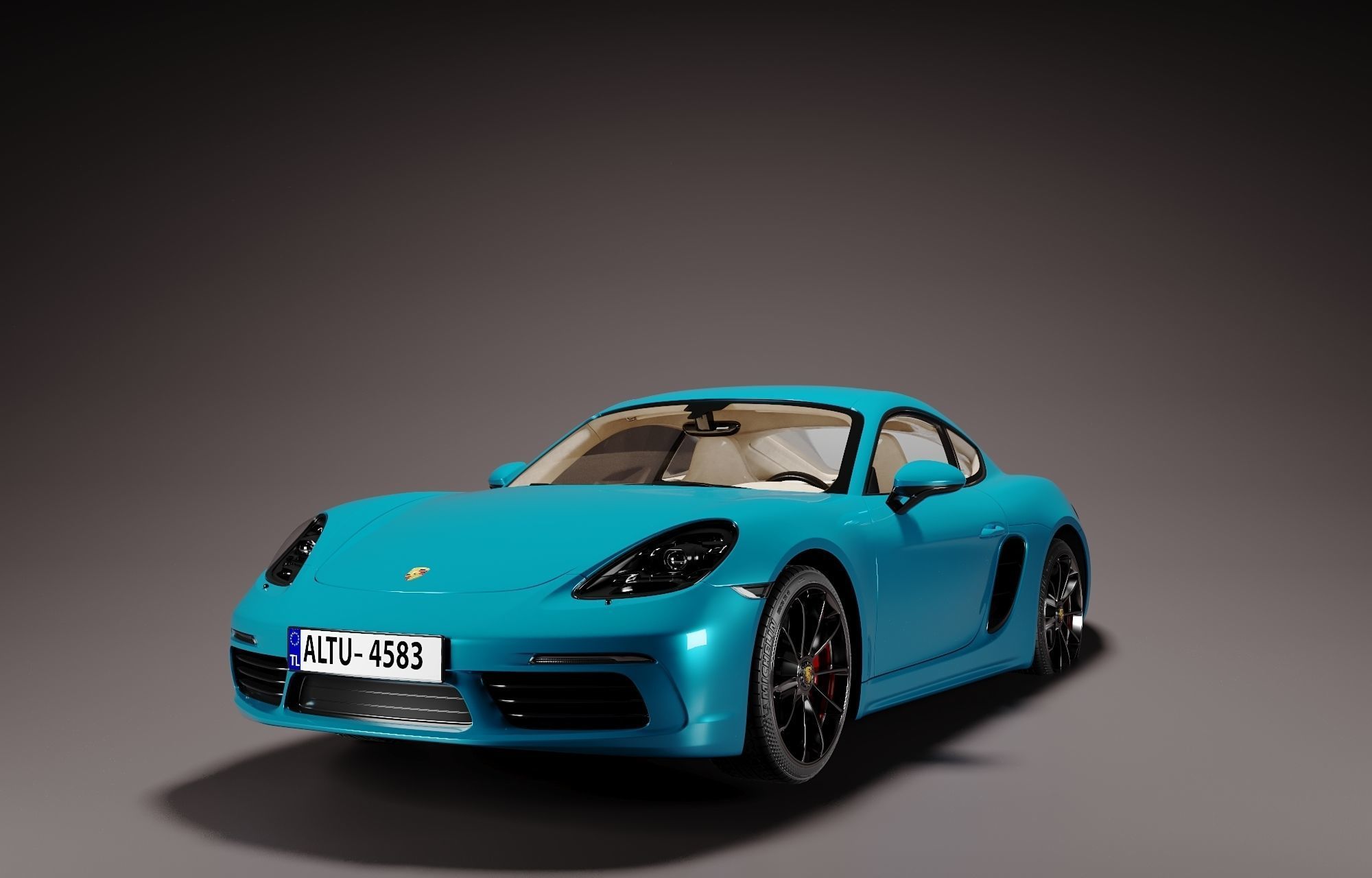 Porsche 718 Cayman S 3D model_1