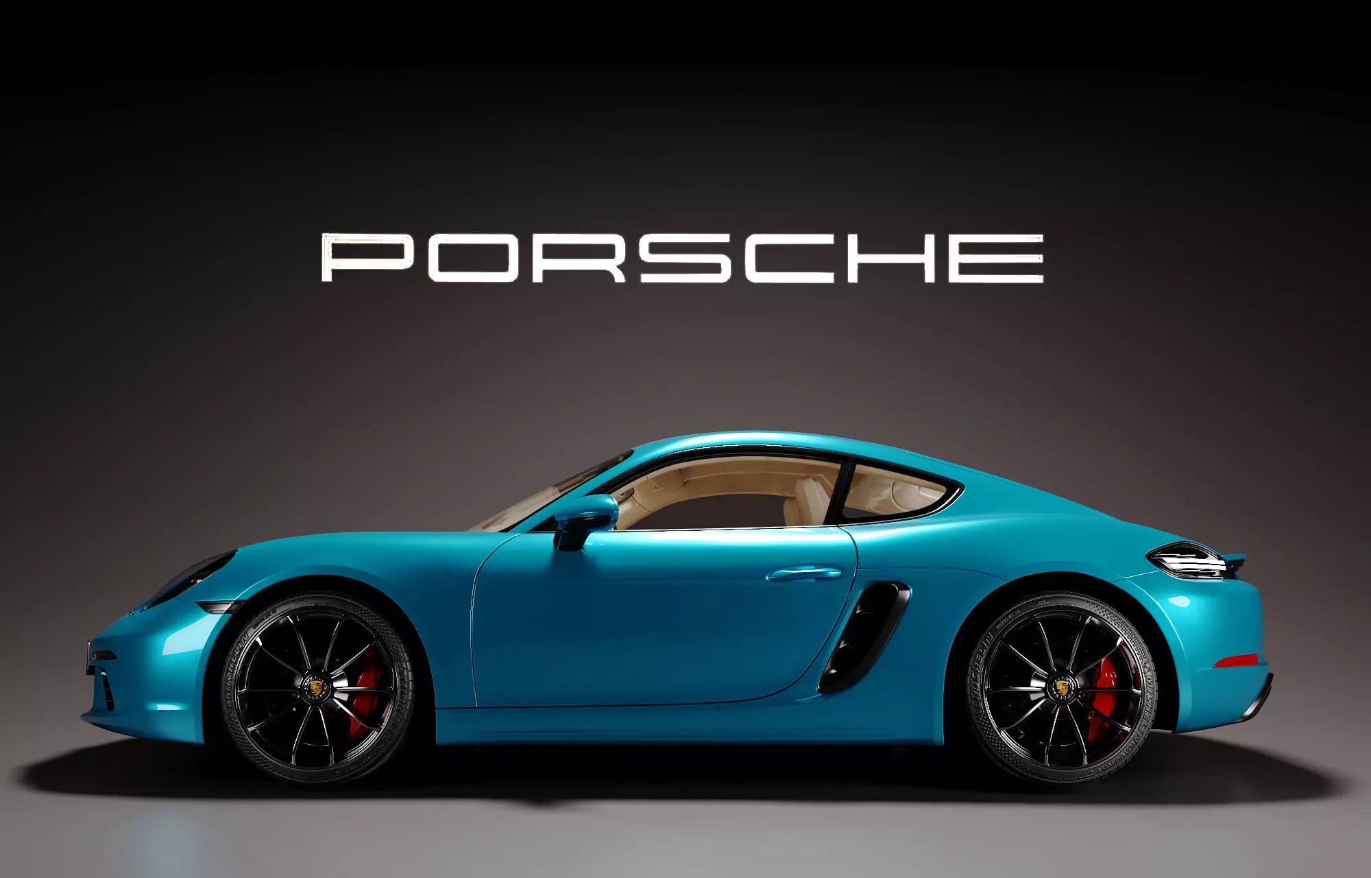 Porsche 718 Cayman S 3D model_0
