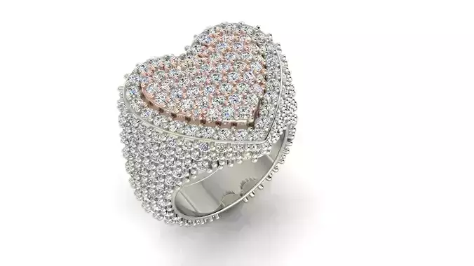 DIAMOND HEART RING 