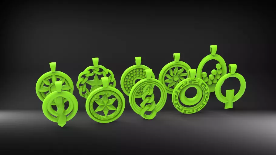 Pandent celtic knot pendant 3D Model Collection_0