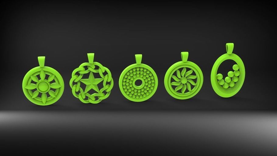 Pandent celtic knot pendant 3D Model Collection_11