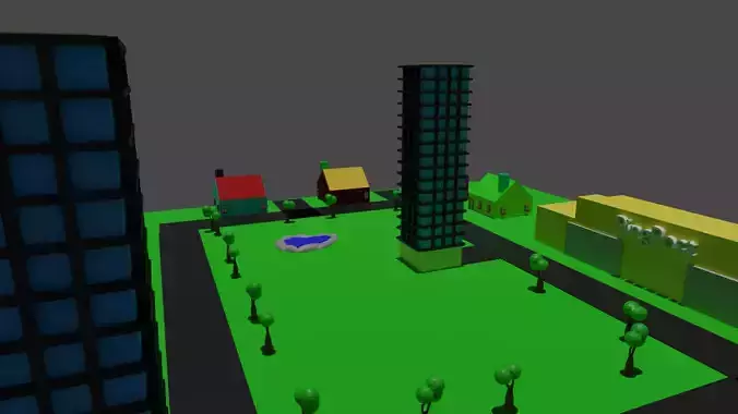 LowPolyCity house in minecraft