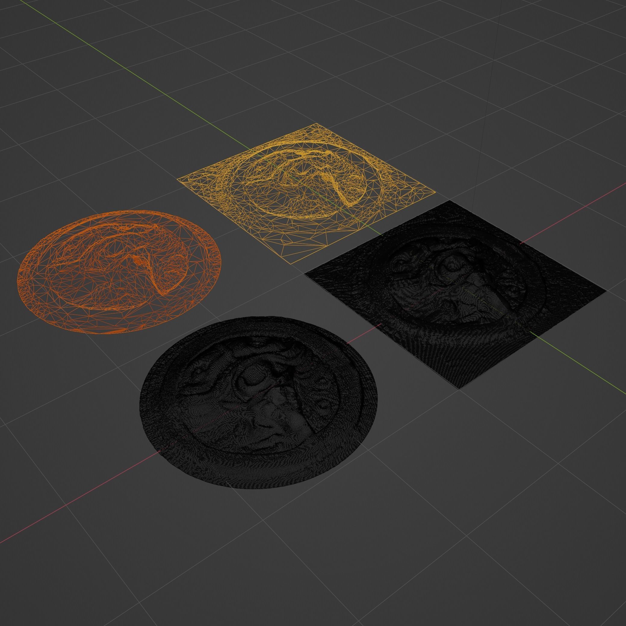 3D model and PBR textures of an ancient alien mosaic Low-poly 3D model_8