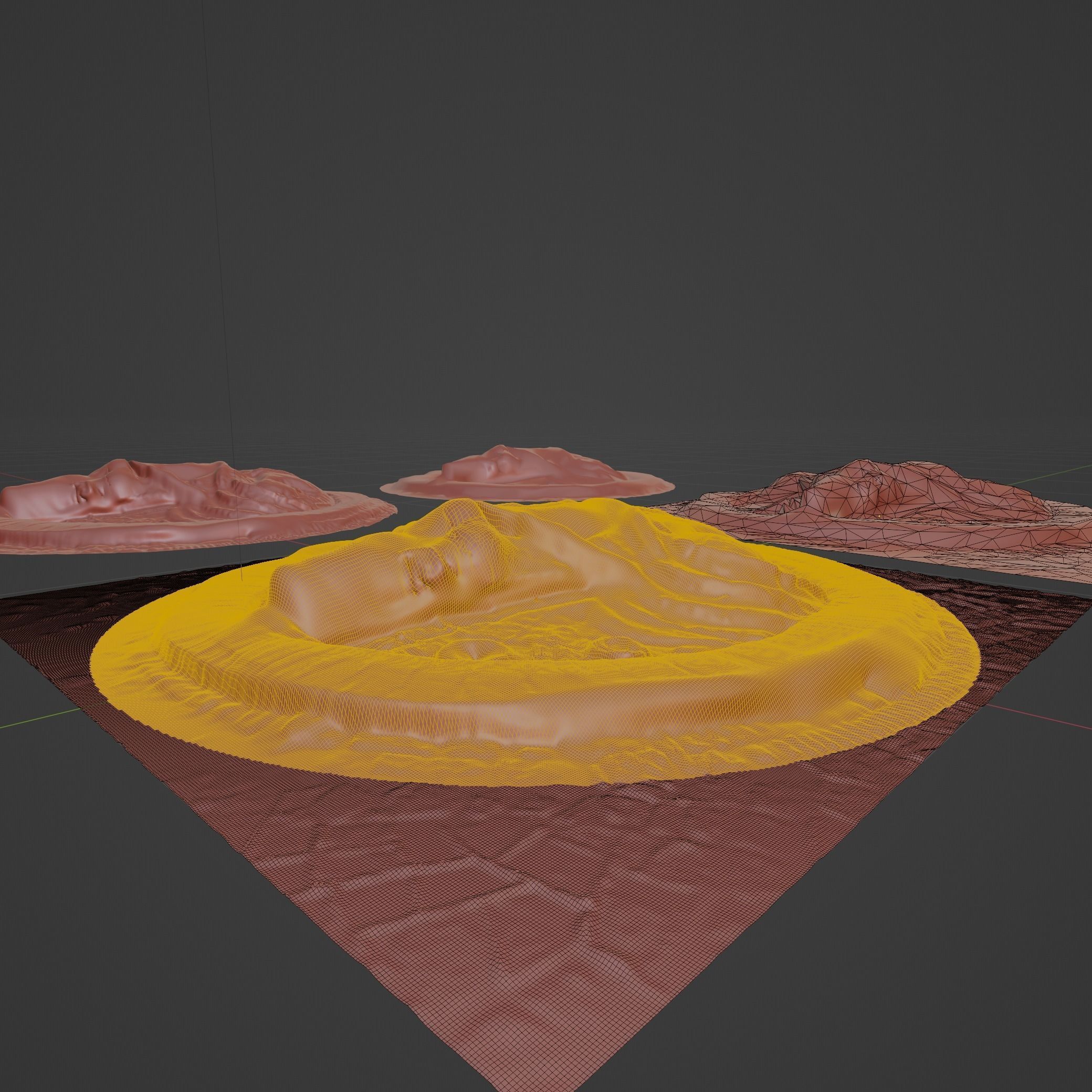 3D model and PBR textures of an ancient alien mosaic Low-poly 3D model_11