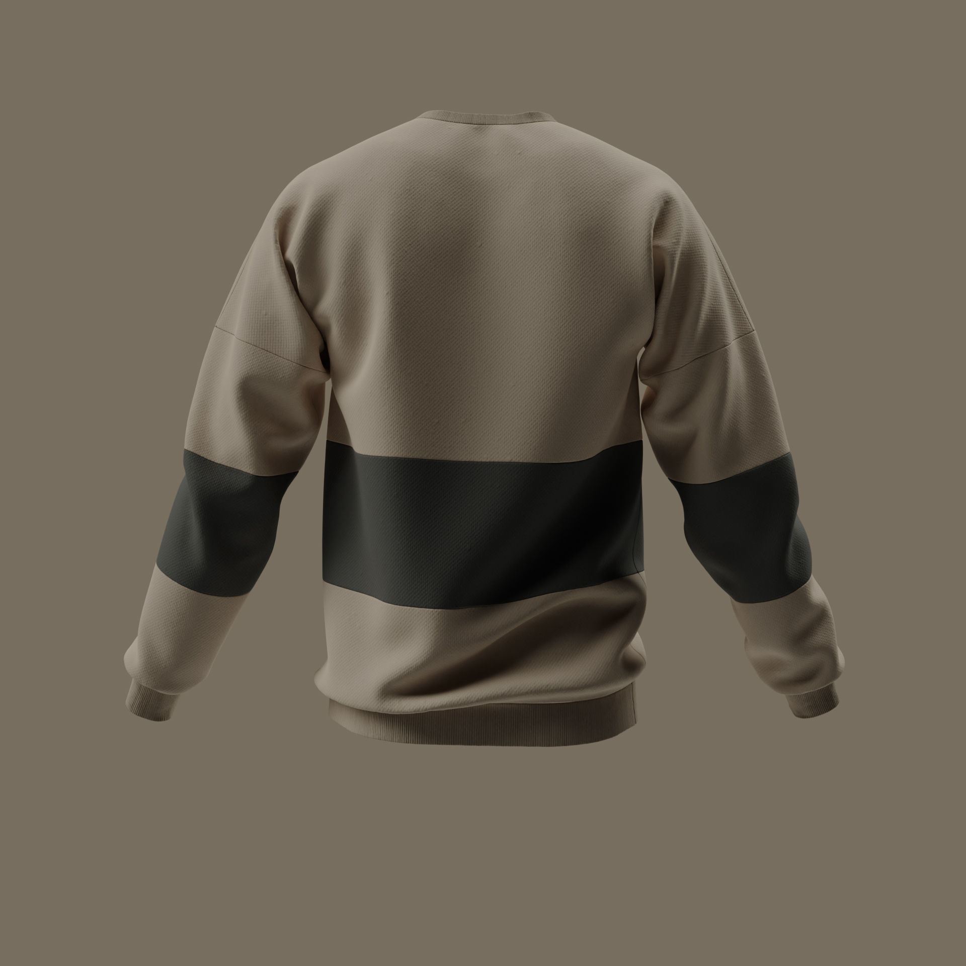 Oversize line sweatshirt 3D model_3